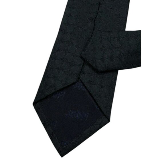 JOOP! Men's 100% Silk Necktie LUXURY Tie Black Geometric W:2.8" EUC - Picture 4 of 4
